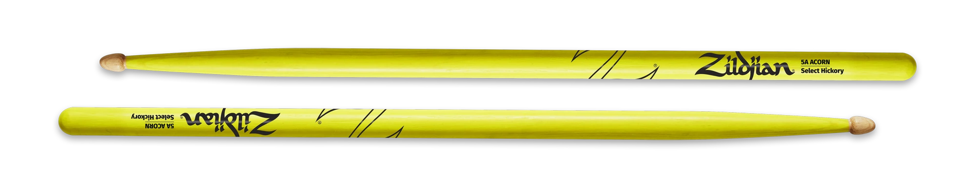 Zildjian Sticks Holzkopf 5A Neon Gelb Acorn T